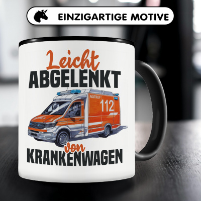Tasse mit dem Motiv Leicht abgelenkt von Krankenwagen - Ansicht 3