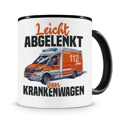 Tasse mit dem Motiv Leicht abgelenkt von Krankenwagen