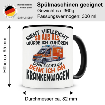 Tasse mit dem Motiv Sieht vielleicht so aus Krankenwagen - Ansicht 2