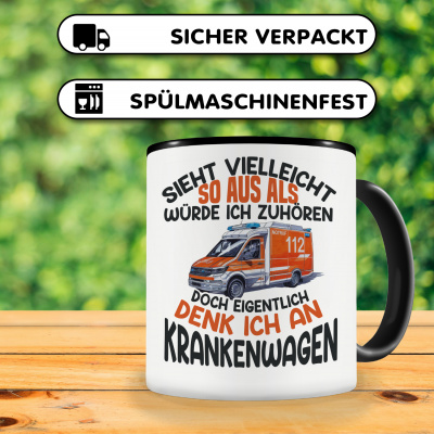 Tasse mit dem Motiv Sieht vielleicht so aus Krankenwagen - Ansicht 4