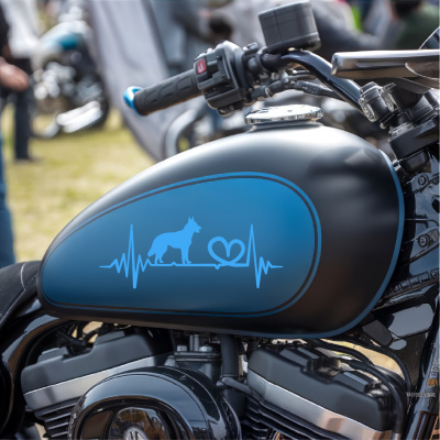 Herzschlag mit Malinois Autoaufkleber - Ansicht 8