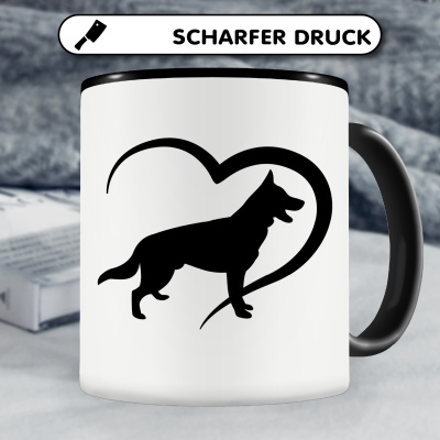 Tasse mit dem Motiv Herz mit Sch�ferhund - Ansicht 5