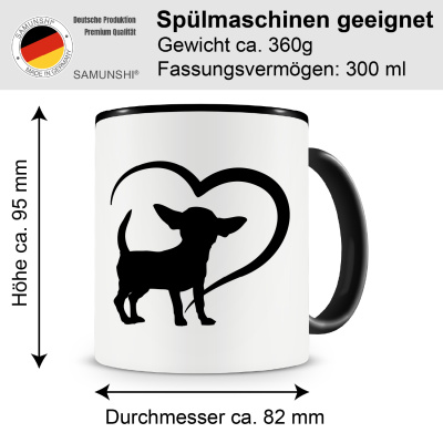 Tasse mit dem Motiv Herz mit Chihuahua - Ansicht 2