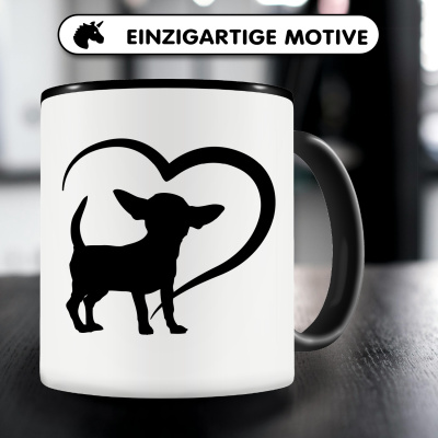 Tasse mit dem Motiv Herz mit Chihuahua - Ansicht 3