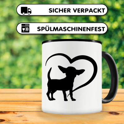 Tasse mit dem Motiv Herz mit Chihuahua - Ansicht 4