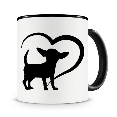 Tasse mit dem Motiv Herz mit Chihuahua