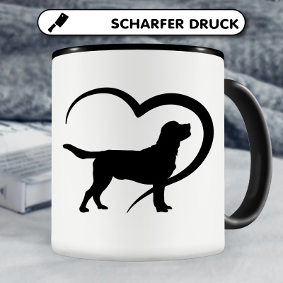 Tasse mit dem Motiv Herz mit Labrador Retriever - Ansicht 5