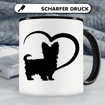 Tasse mit dem Motiv Herz mit Yorkshire Terrier - Ansicht 5