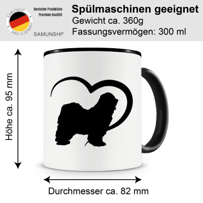Tasse mit dem Motiv Herz mit Havaneser - Ansicht 2