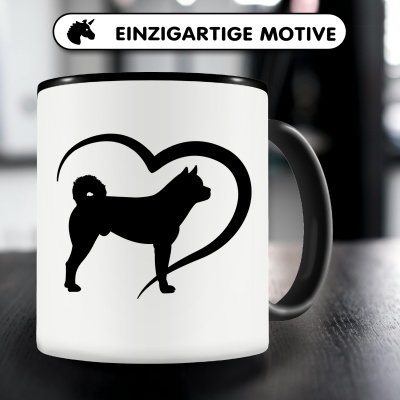 Tasse mit dem Motiv Herz mit Akita - Ansicht 3