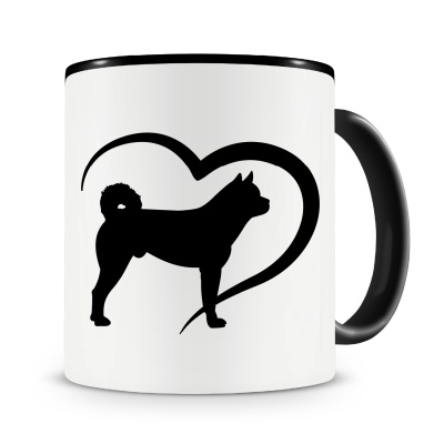 Tasse mit dem Motiv Herz mit Akita