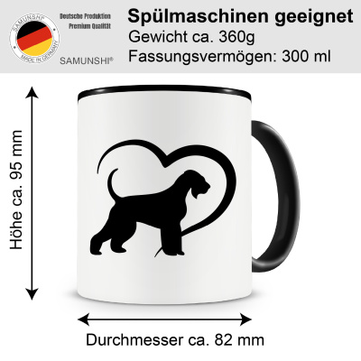 Tasse mit dem Motiv Herz mit Riesenschnauzer - Ansicht 2
