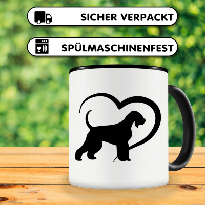 Tasse mit dem Motiv Herz mit Riesenschnauzer - Ansicht 4