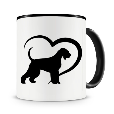 Tasse mit dem Motiv Herz mit Riesenschnauzer