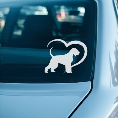 Herz mit Riesenschnauzer Autoaufkleber - Ansicht 2