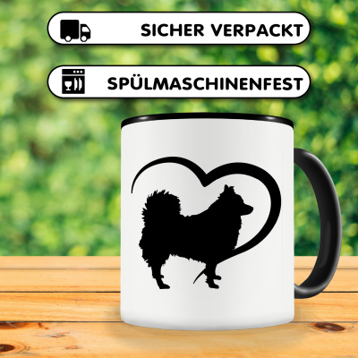 Tasse mit dem Motiv Herz mit Deutscher Spitz - Ansicht 4
