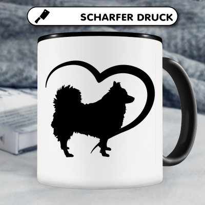 Tasse mit dem Motiv Herz mit Deutscher Spitz - Ansicht 5