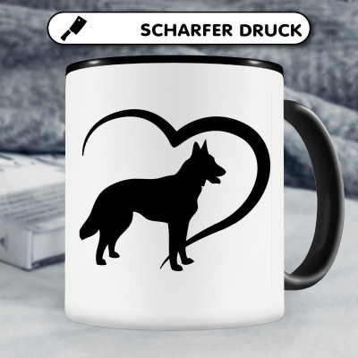 Tasse mit dem Motiv Herz mit Malinois - Ansicht 5