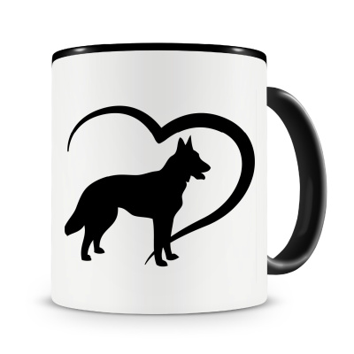 Tasse mit dem Motiv Herz mit Malinois