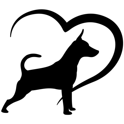 Herz mit Zwergpinscher Autoaufkleber