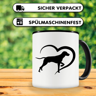 Tasse mit dem Motiv Herz mit Magyar Vizsla - Ansicht 4