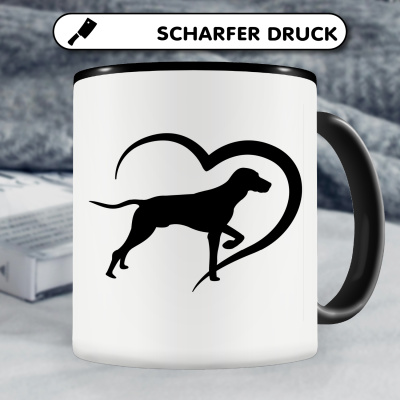 Tasse mit dem Motiv Herz mit Magyar Vizsla - Ansicht 5