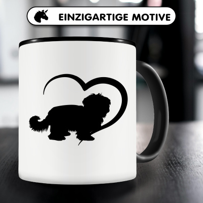 Tasse mit dem Motiv Herz mit Tibet Terrier - Ansicht 3