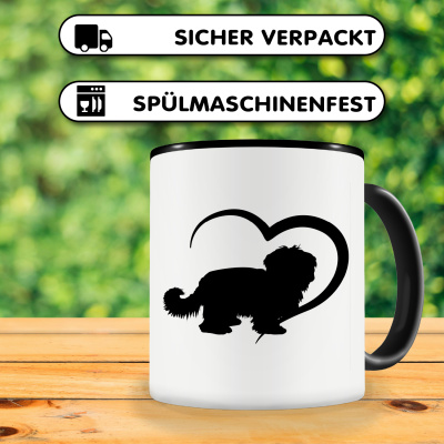 Tasse mit dem Motiv Herz mit Tibet Terrier - Ansicht 4