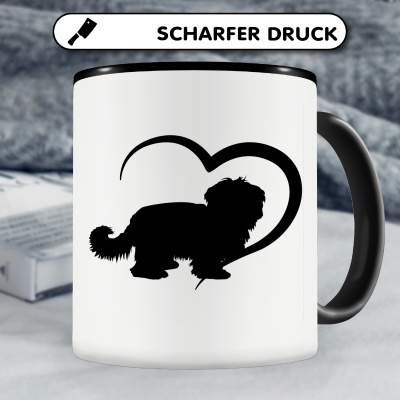 Tasse mit dem Motiv Herz mit Tibet Terrier - Ansicht 5