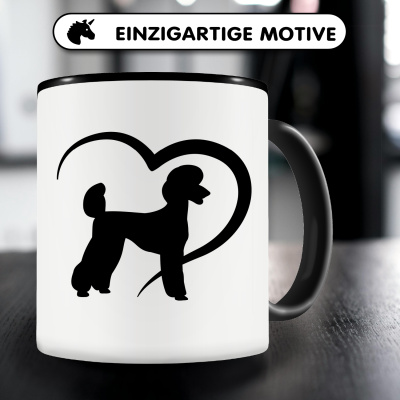 Tasse mit dem Motiv Herz mit Pudel - Ansicht 3