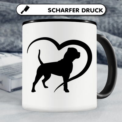 Tasse mit dem Motiv Herz mit American Bulldog - Ansicht 5