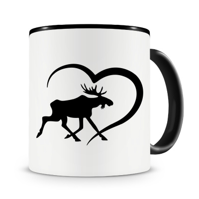 Tasse mit dem Motiv Herz mit Estland Elch