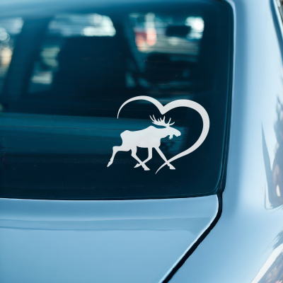 Herz mit Estland Elch Autoaufkleber - Ansicht 2