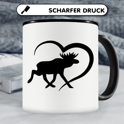Tasse mit dem Motiv Herz mit Schweden Elch - Ansicht 5