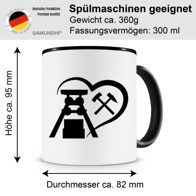 Tasse mit dem Motiv Herz mit Zeche Zollverein - Ansicht 2