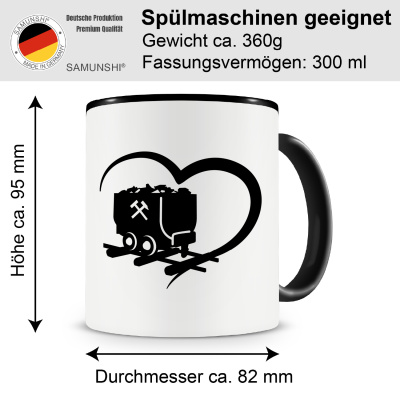 Tasse mit dem Motiv Herz mit Glck Auf Lore - Ansicht 2