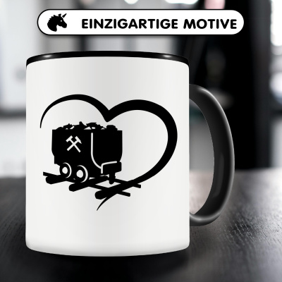Tasse mit dem Motiv Herz mit Glck Auf Lore - Ansicht 3