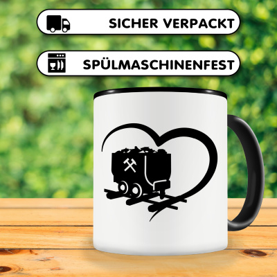 Tasse mit dem Motiv Herz mit Glck Auf Lore - Ansicht 4
