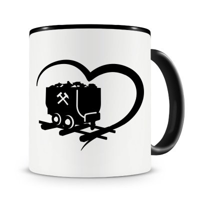 Tasse mit dem Motiv Herz mit Glck Auf Lore