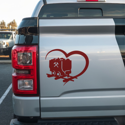 Herz mit Glck Auf Lore Autoaufkleber - Ansicht 3