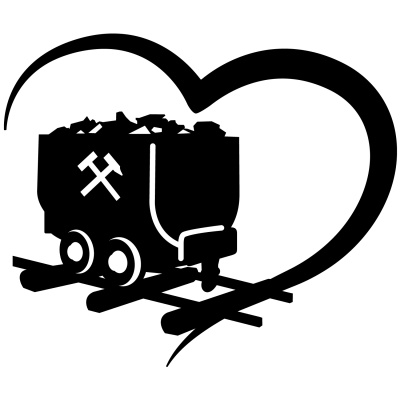Herz mit Glck Auf Lore Autoaufkleber