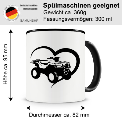 Tasse mit dem Motiv Herz mit ATV - Ansicht 2