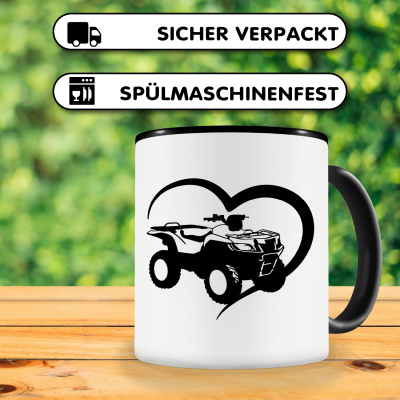 Tasse mit dem Motiv Herz mit ATV - Ansicht 4
