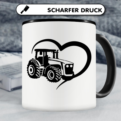 Tasse mit dem Motiv Herz mit Trecker - Ansicht 5