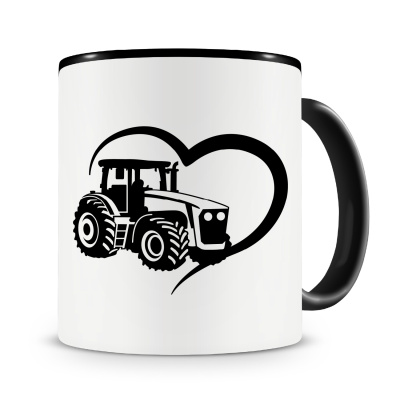 Tasse mit dem Motiv Herz mit Trecker