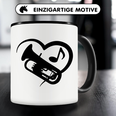 Tasse mit dem Motiv Herz mit Euphonium - Ansicht 3