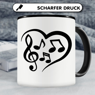 Tasse mit dem Motiv Herz mit Musik Musiknoten - Ansicht 5