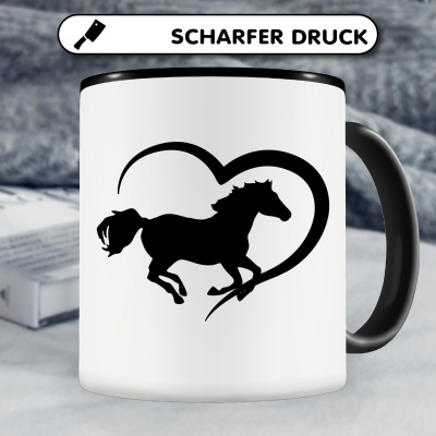 Tasse mit dem Motiv Herz mit Pferd - Ansicht 5