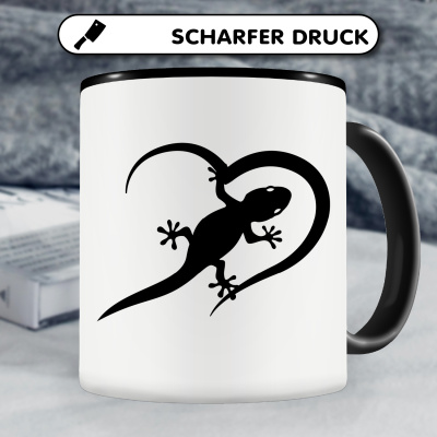 Tasse mit dem Motiv Herz mit Gecko - Ansicht 5