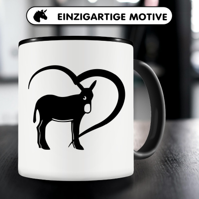 Tasse mit dem Motiv Herz mit Katalanischer Esel - Ansicht 3